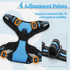 Rabbitgoo soft padded oxford harness provides comfortable wear