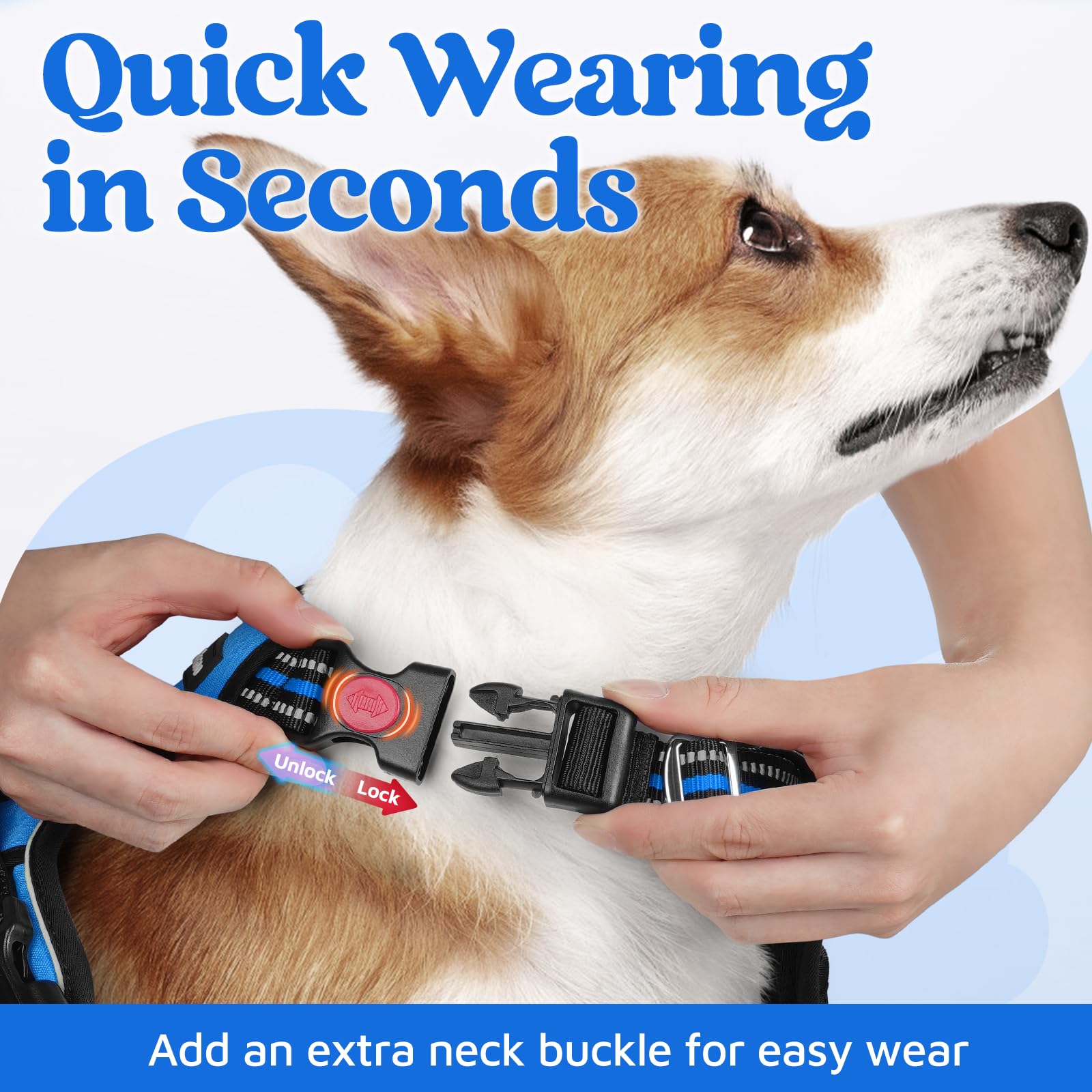 Rabbitgoo soft-padded vest providing skin-friendly comfort on long strolls