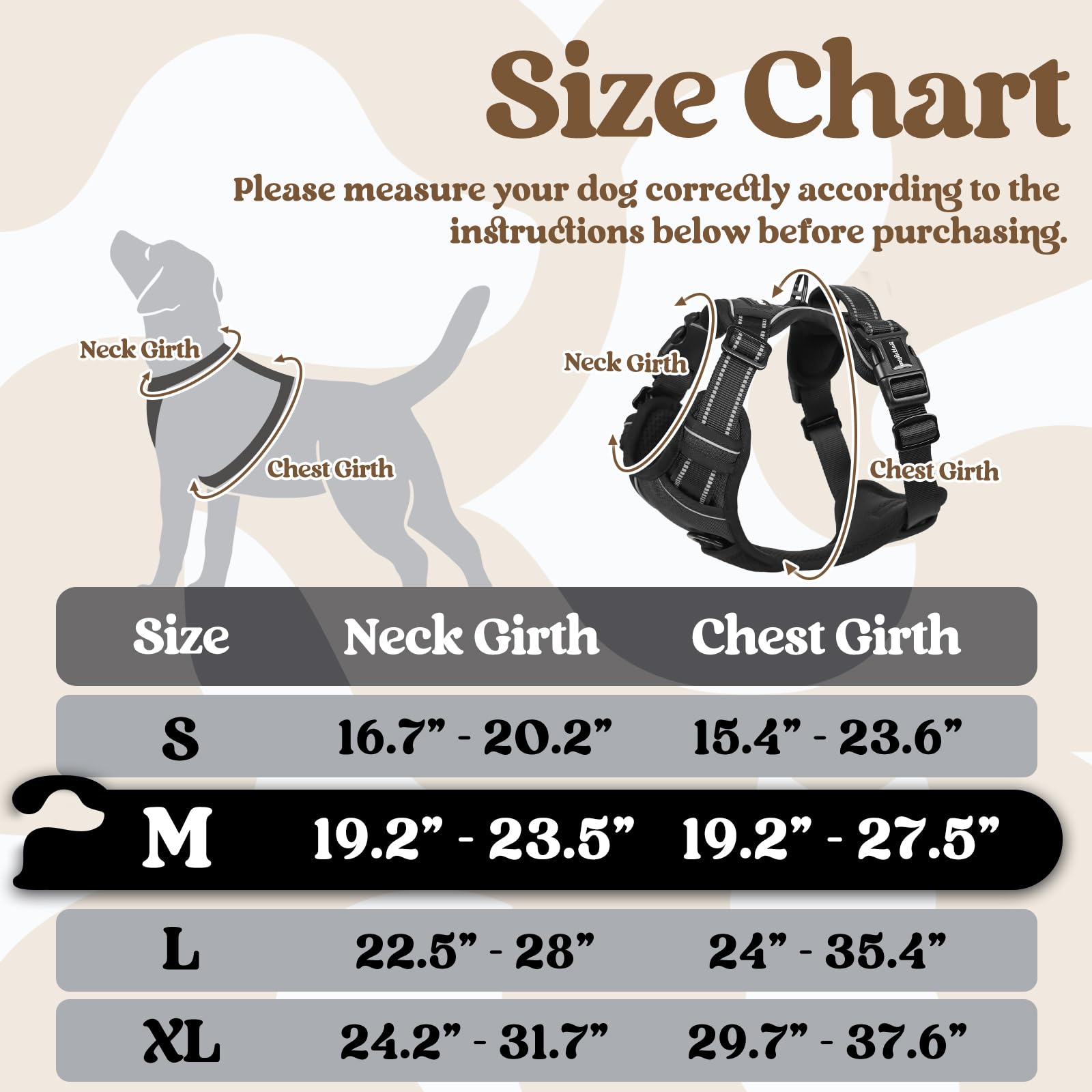 Rabbitgoo dog harness shows three quick-release buckles for easy on/off.