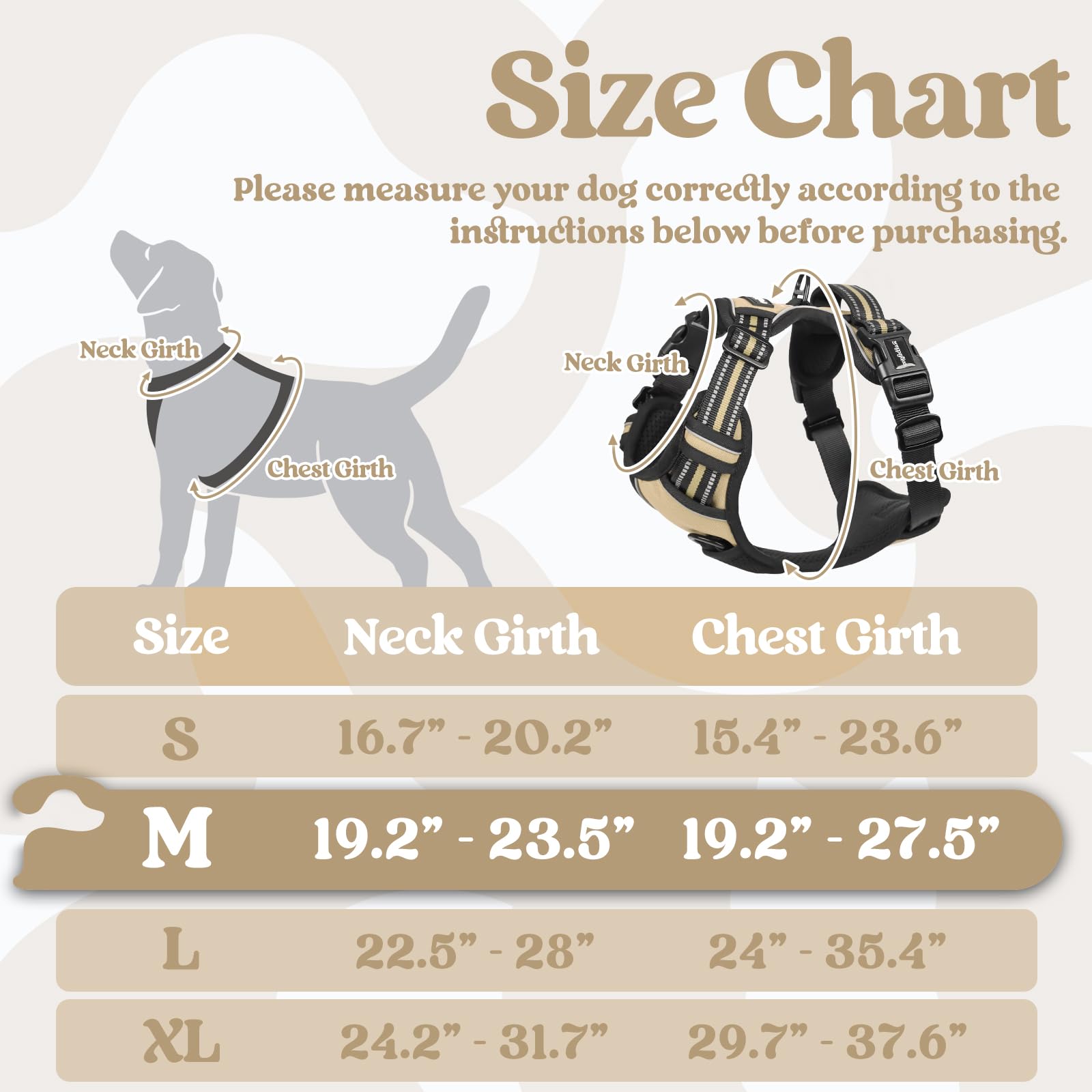 Rabbitgoo harness with three buckles for easy on and off.