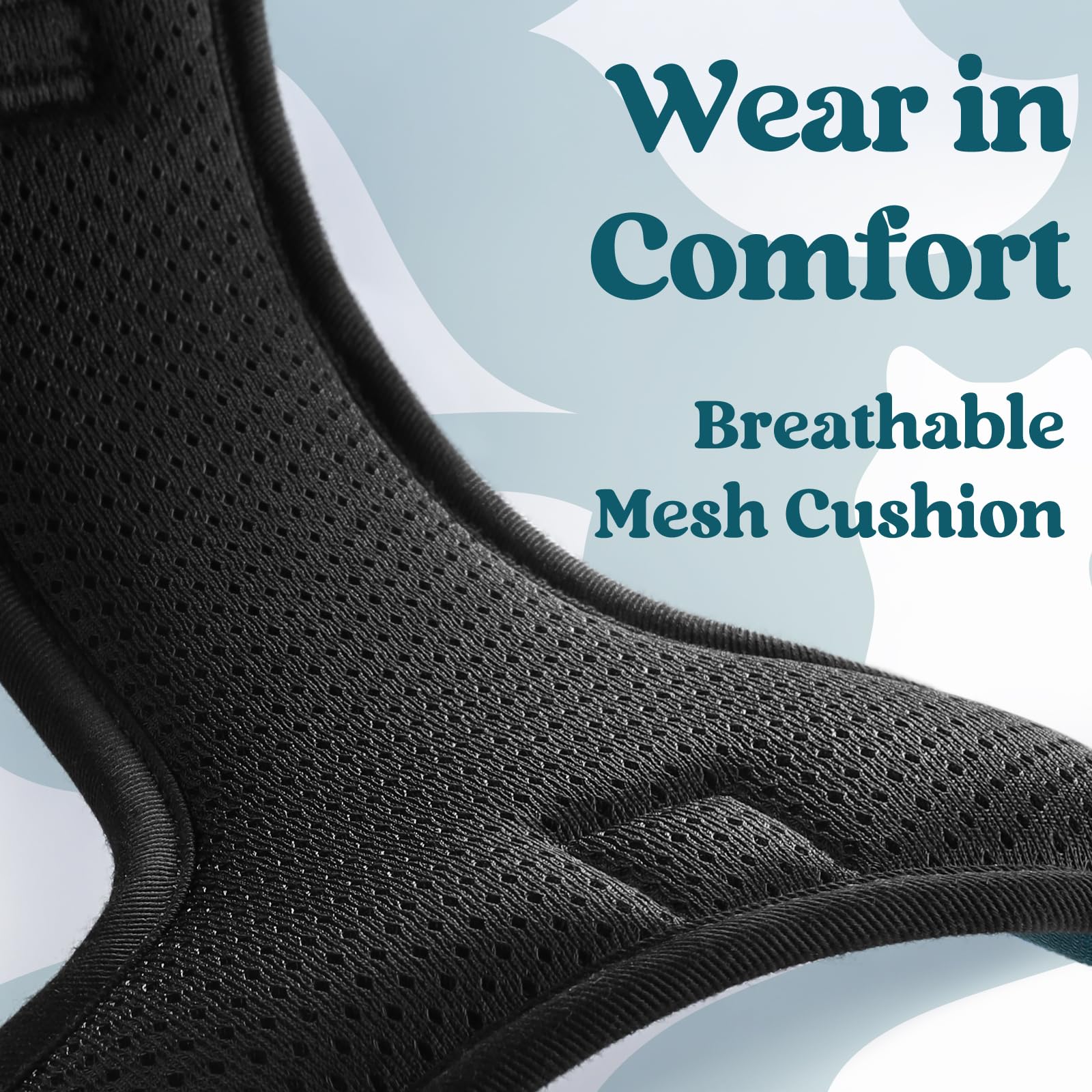 Rabbitgoo dual leash attachments support versatile walking and training setups.