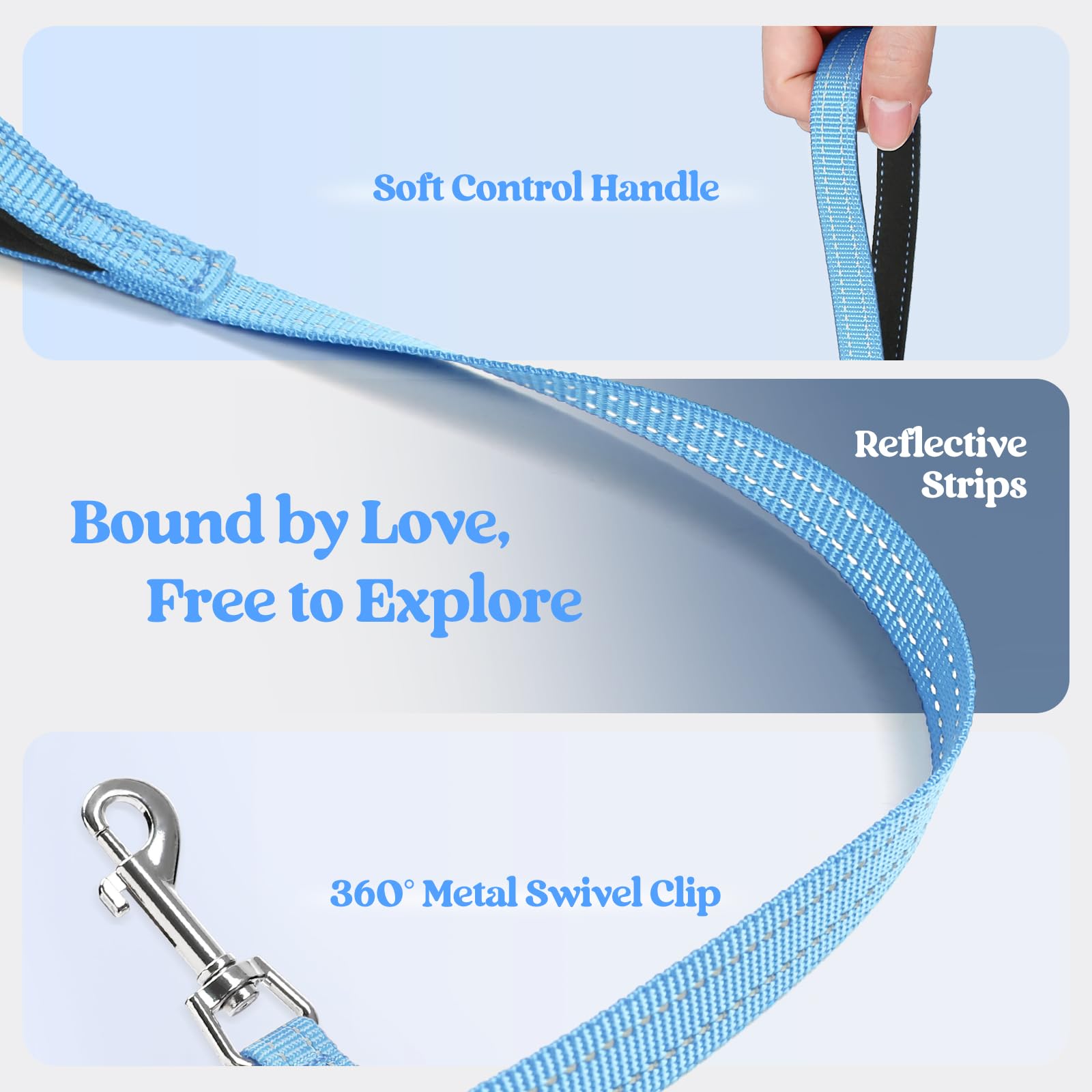 Ergonomic Rabbitgoo design distributes pulling for comfortable daily use.