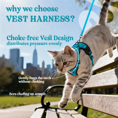 Rabbitgoo escape-proof cat harness prevents escapes during outdoor adventures.
