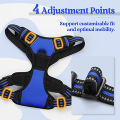 Rabbitgoo four-strap adjustable harness ensures a secure, customizable fit.