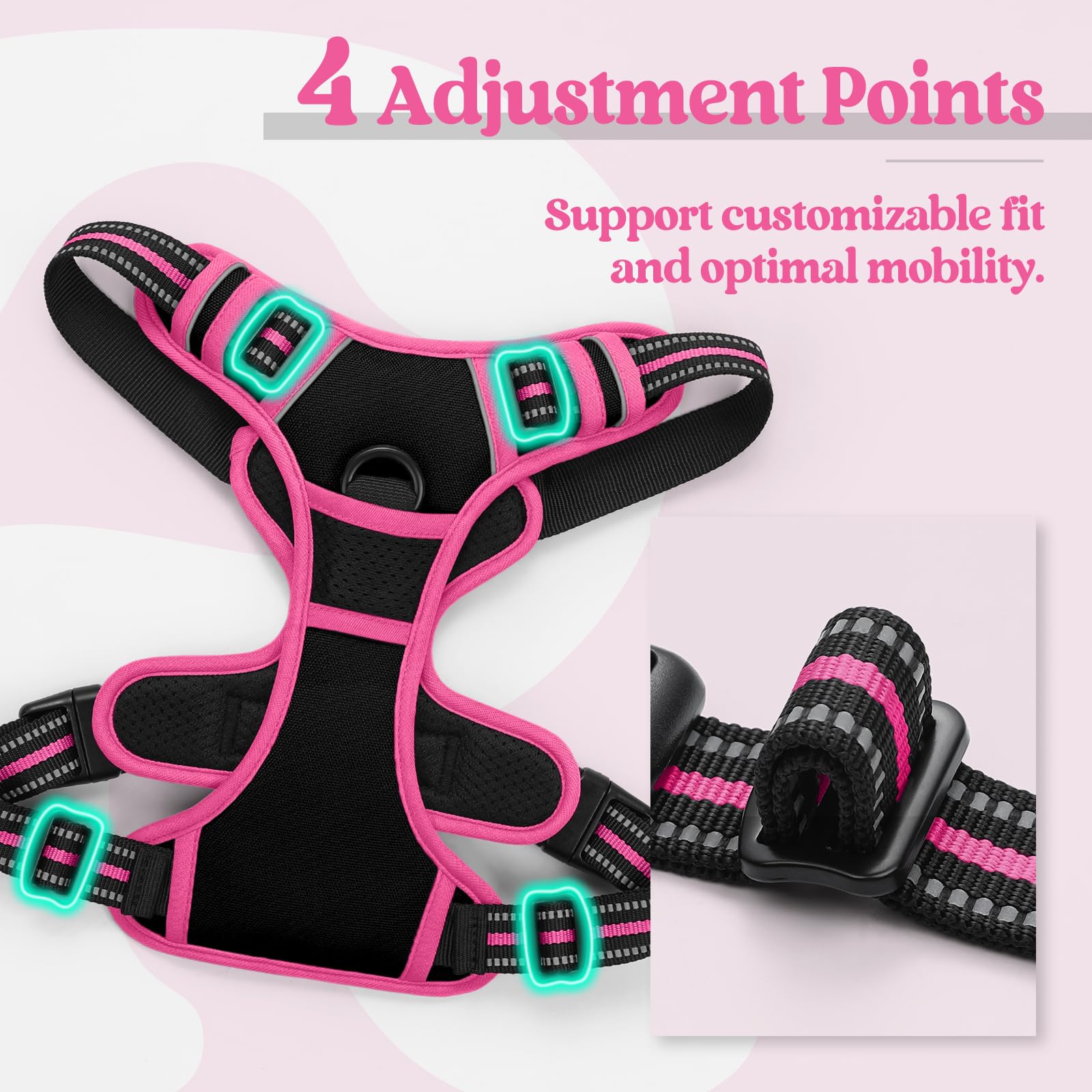 Rabbitgoo adjustable straps shown for a secure, growing fit