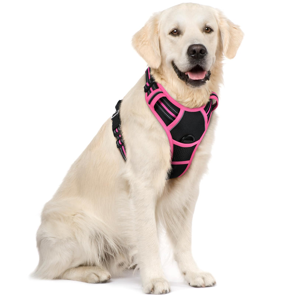 Rabbitgoo no-pull harness front view with padded straps for comfort on walks