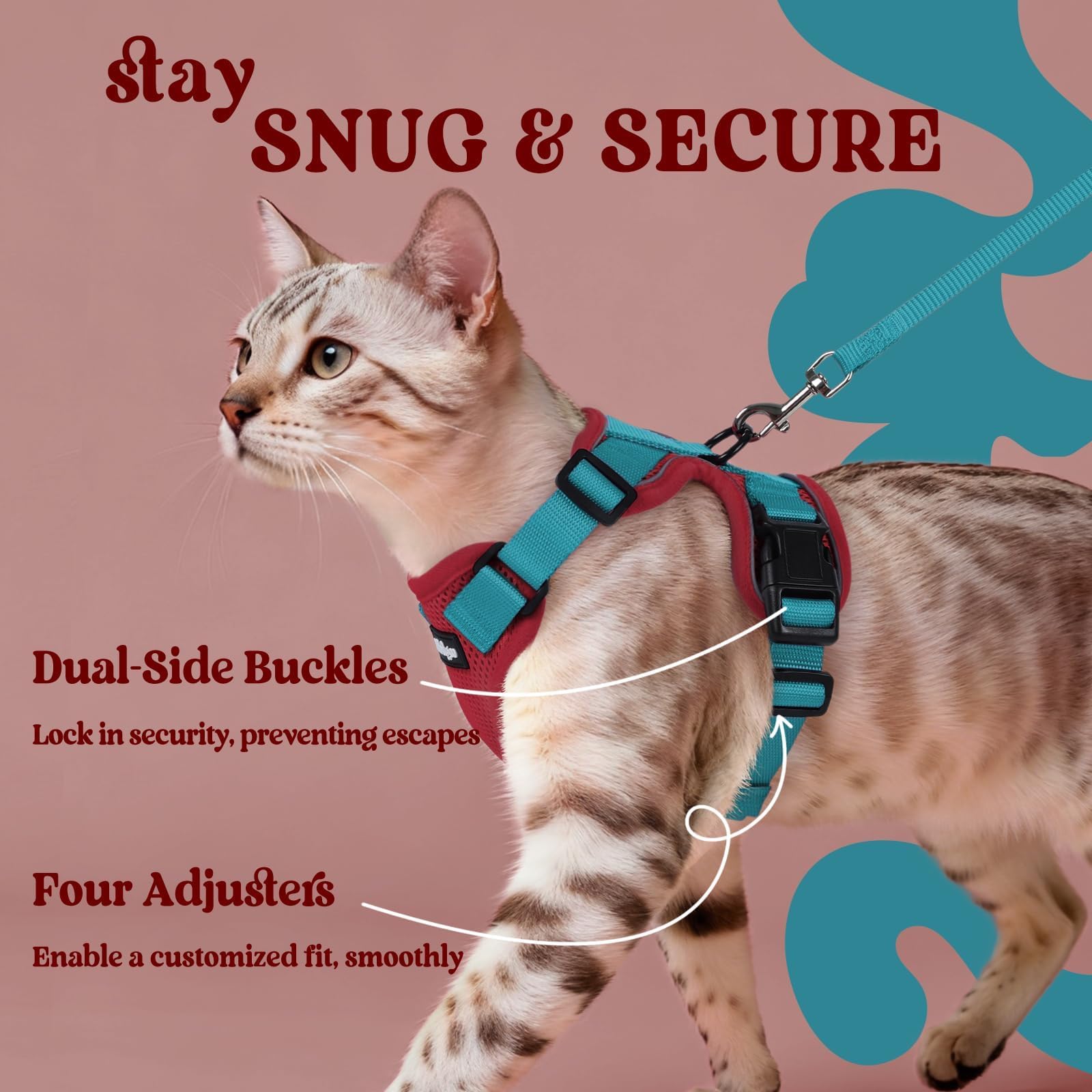 Rabbitgoo 4.9-foot leash included for versatile everyday strolls.