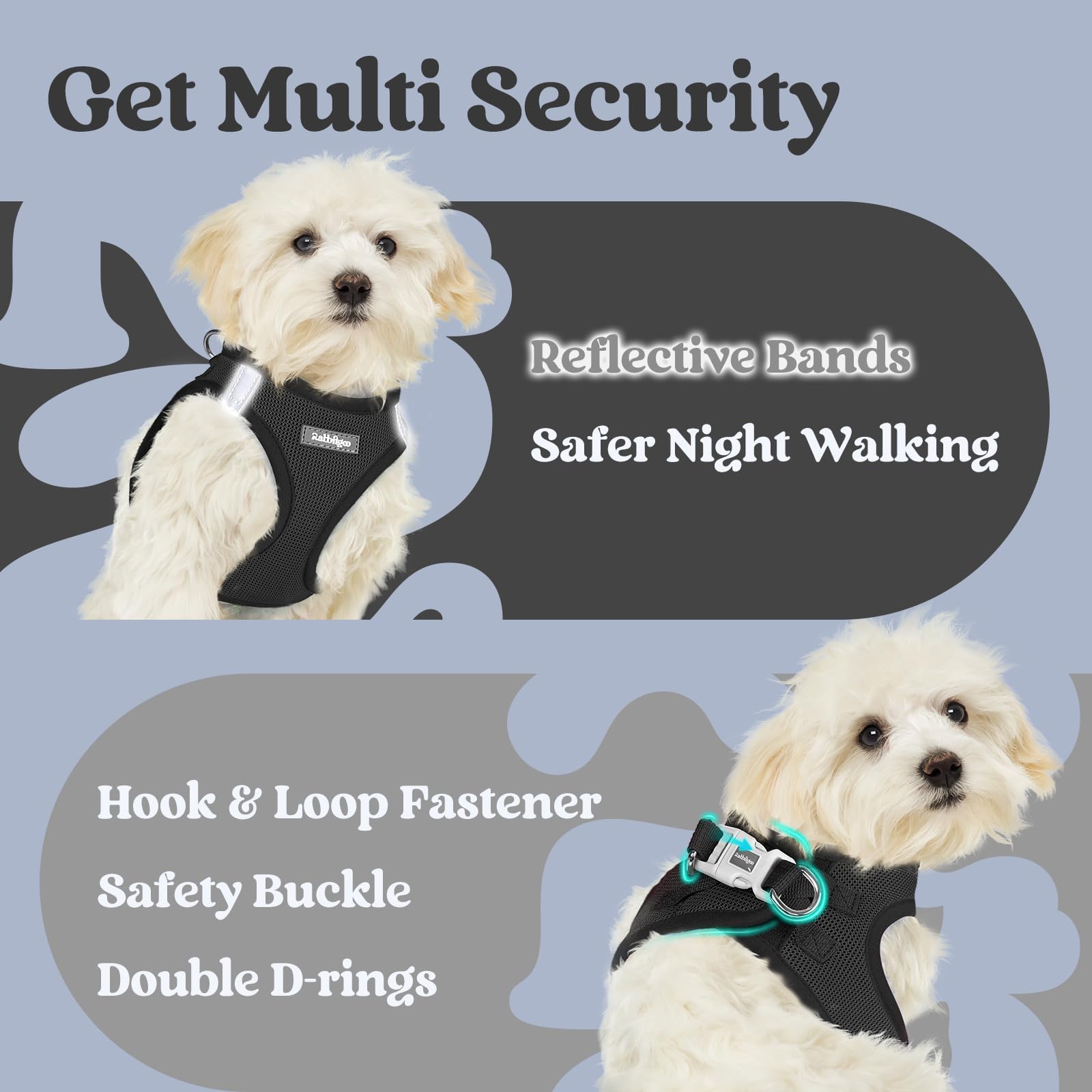 Rabbitgoo lightweight harness offers gentle support without bulk