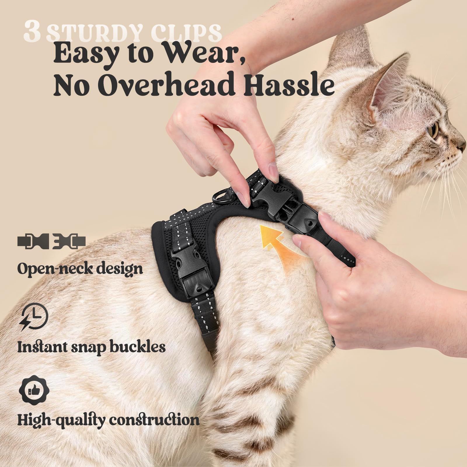 Rabbitgoo neck buckle eases on-and-off during fittings.