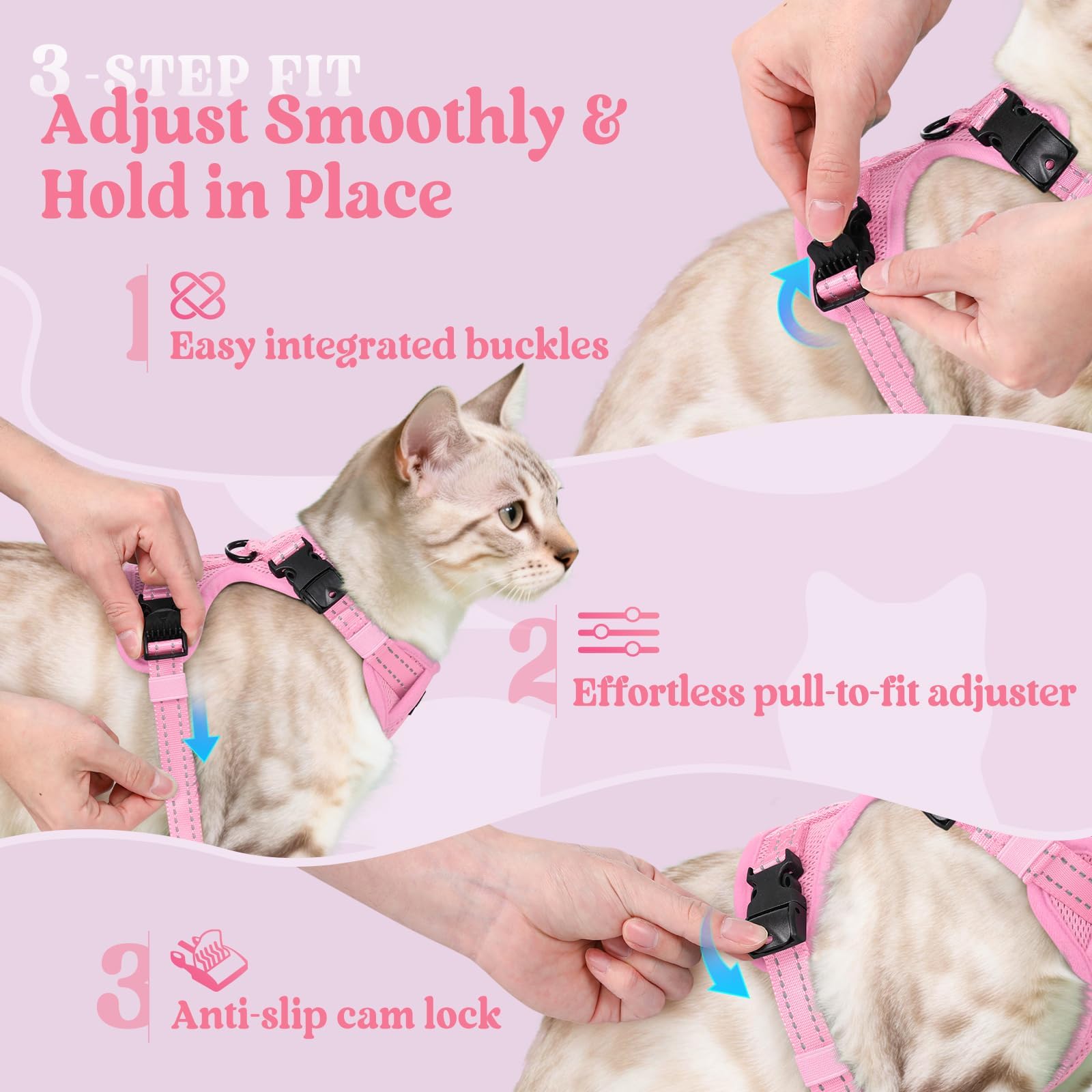 Rabbitgoo neck buckle for easy on and off without pulling