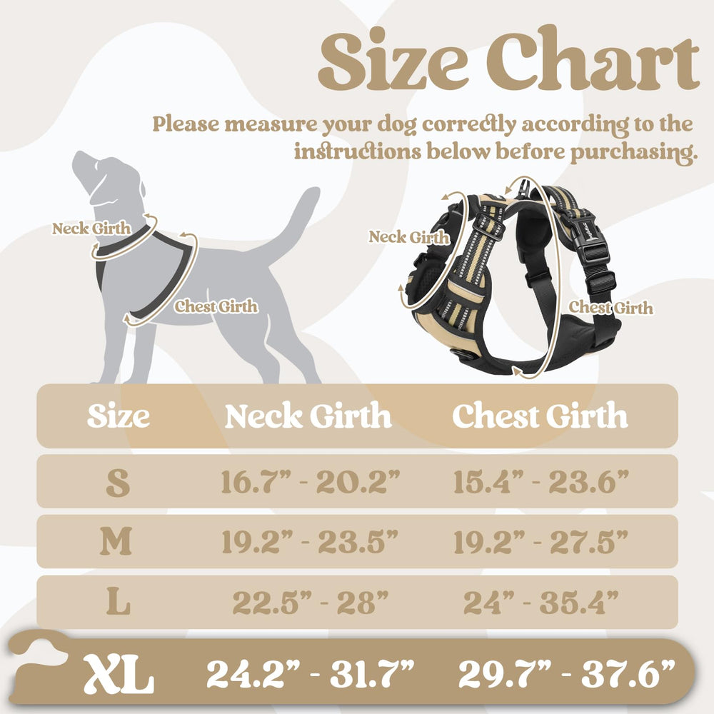 Rabbitgoo no-pull harness with three buckles enables quick on and off.