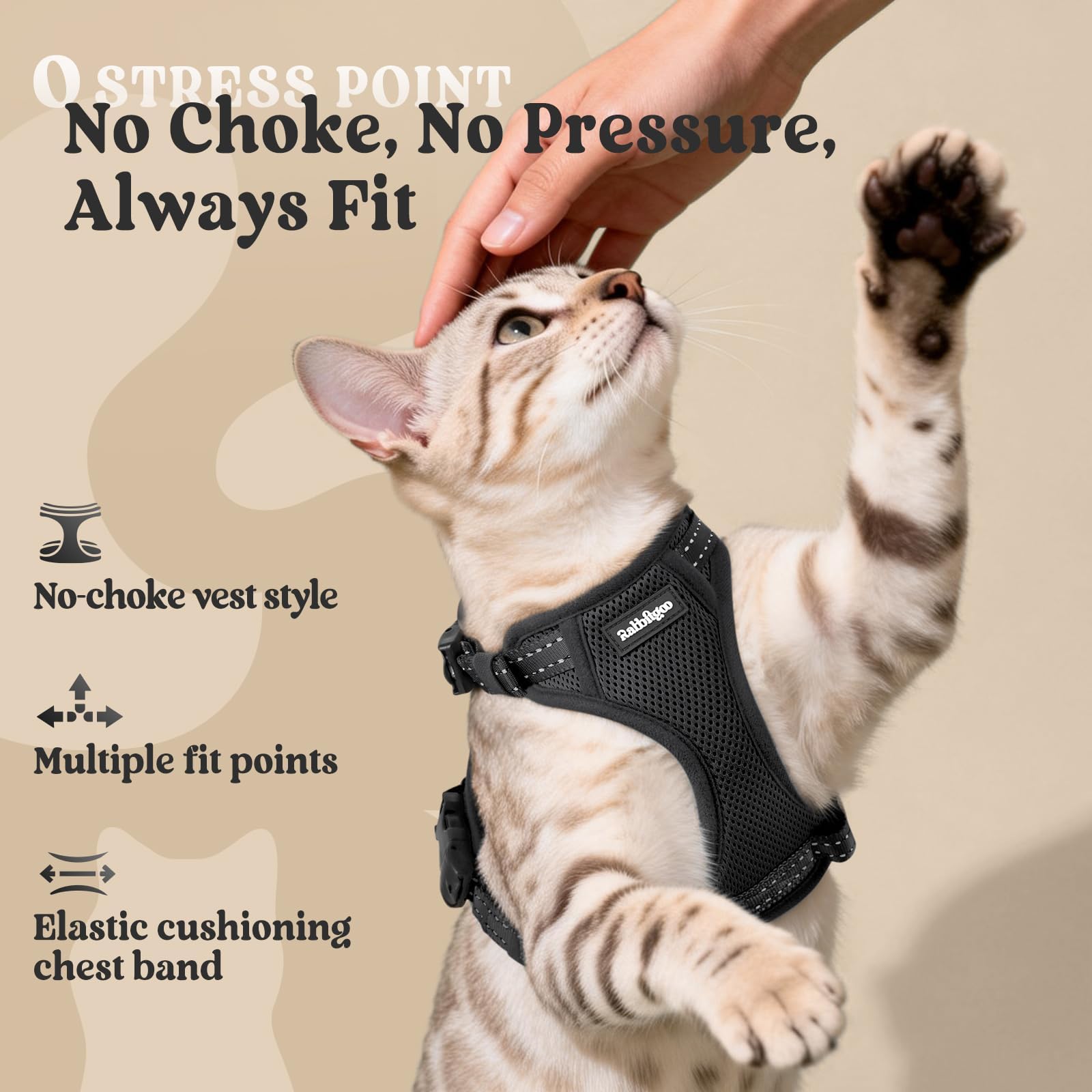 Rabbitgoo plush inner padding adds comfort with minimal bulk.