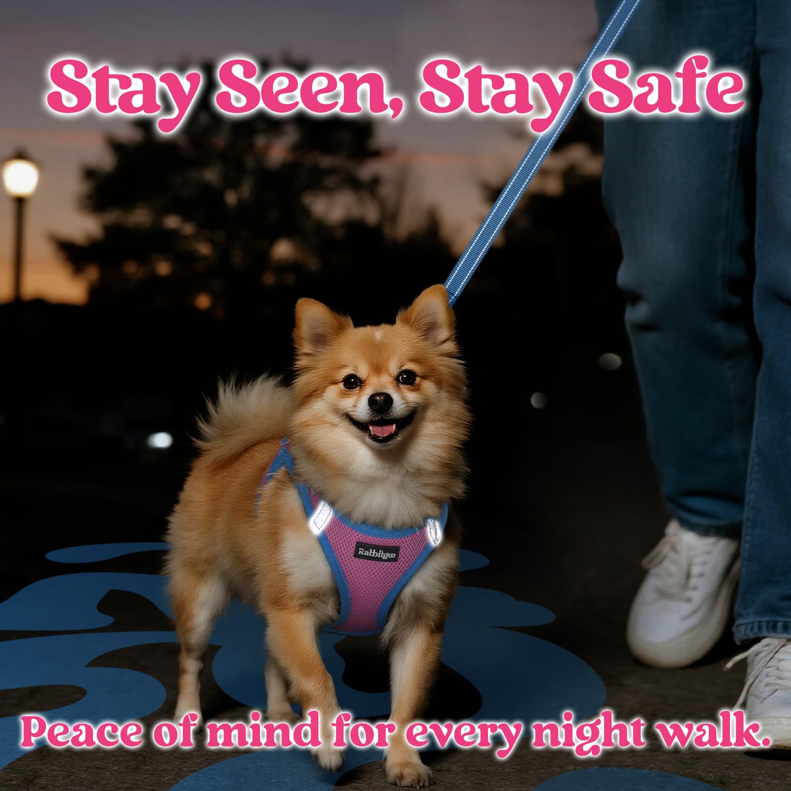 Rabbitgoo reflective strips enhance visibility during low light walks