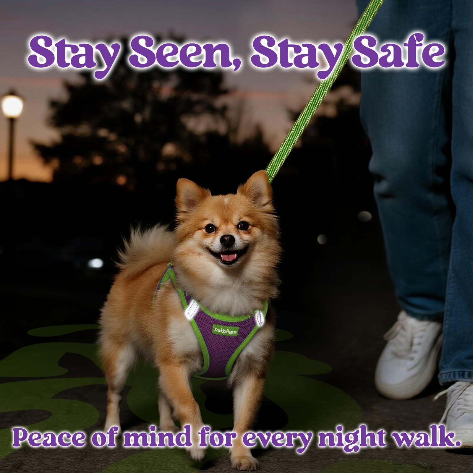 Rabbitgoo reflective strips enhance visibility for night walks