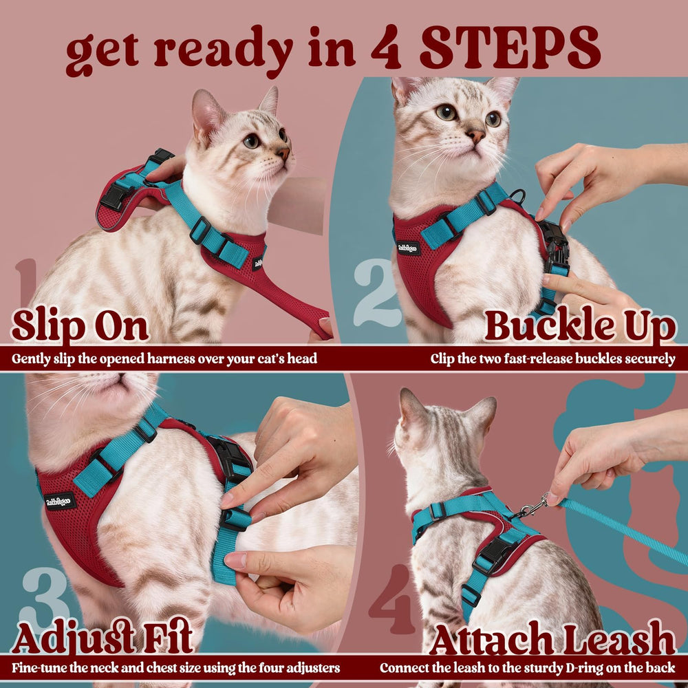 Rabbitgoo size chart helps choose the perfect fit for your cat.