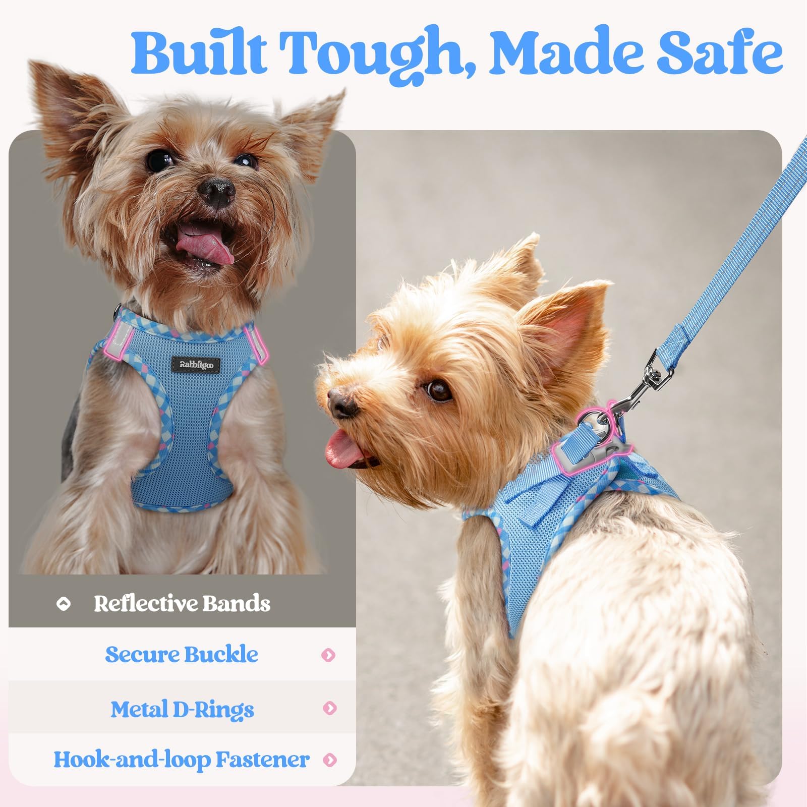 Rabbitgoo size guide helps choose the right small-dog harness