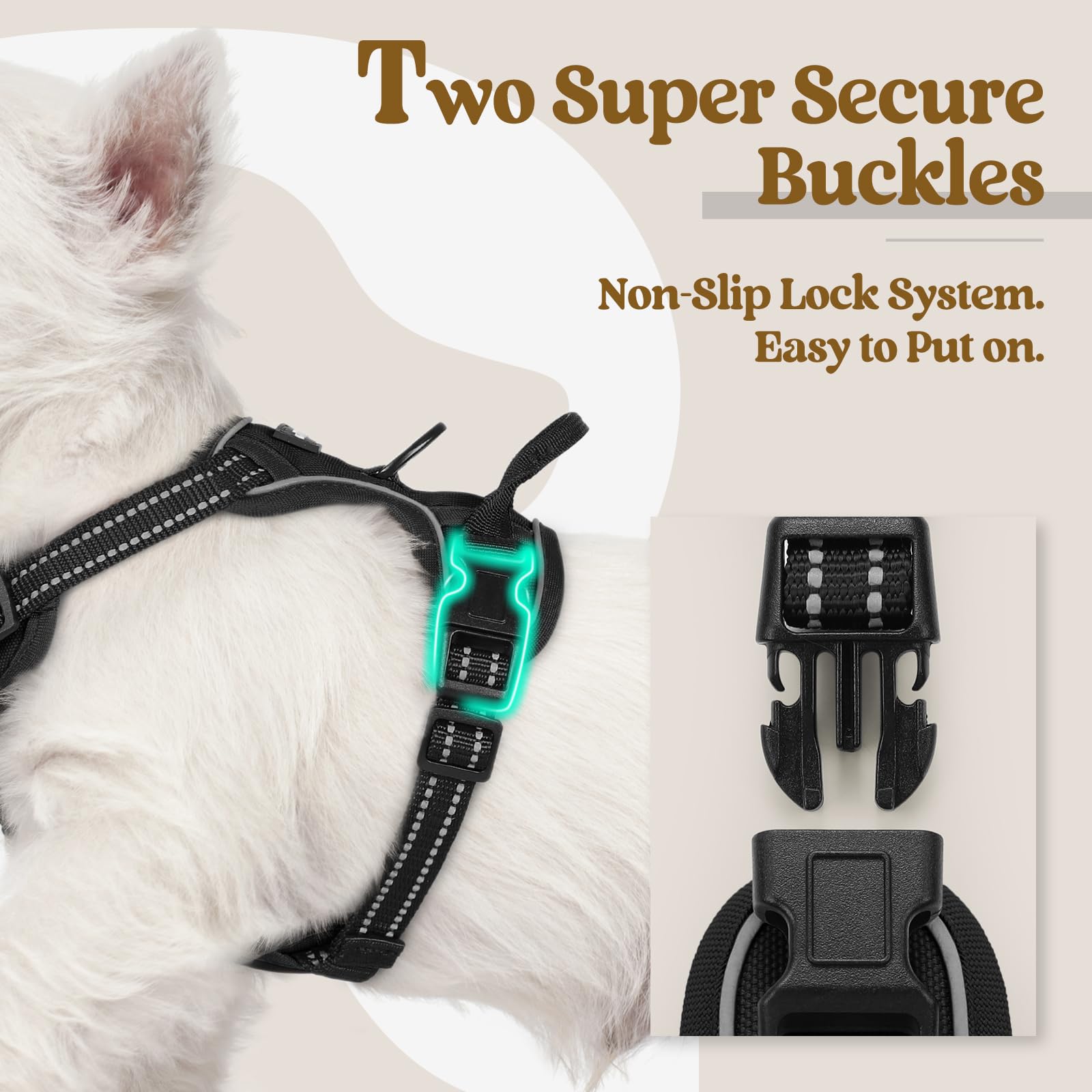 rabbitgoo soft padded oxford harness keeps small dogs comfortable