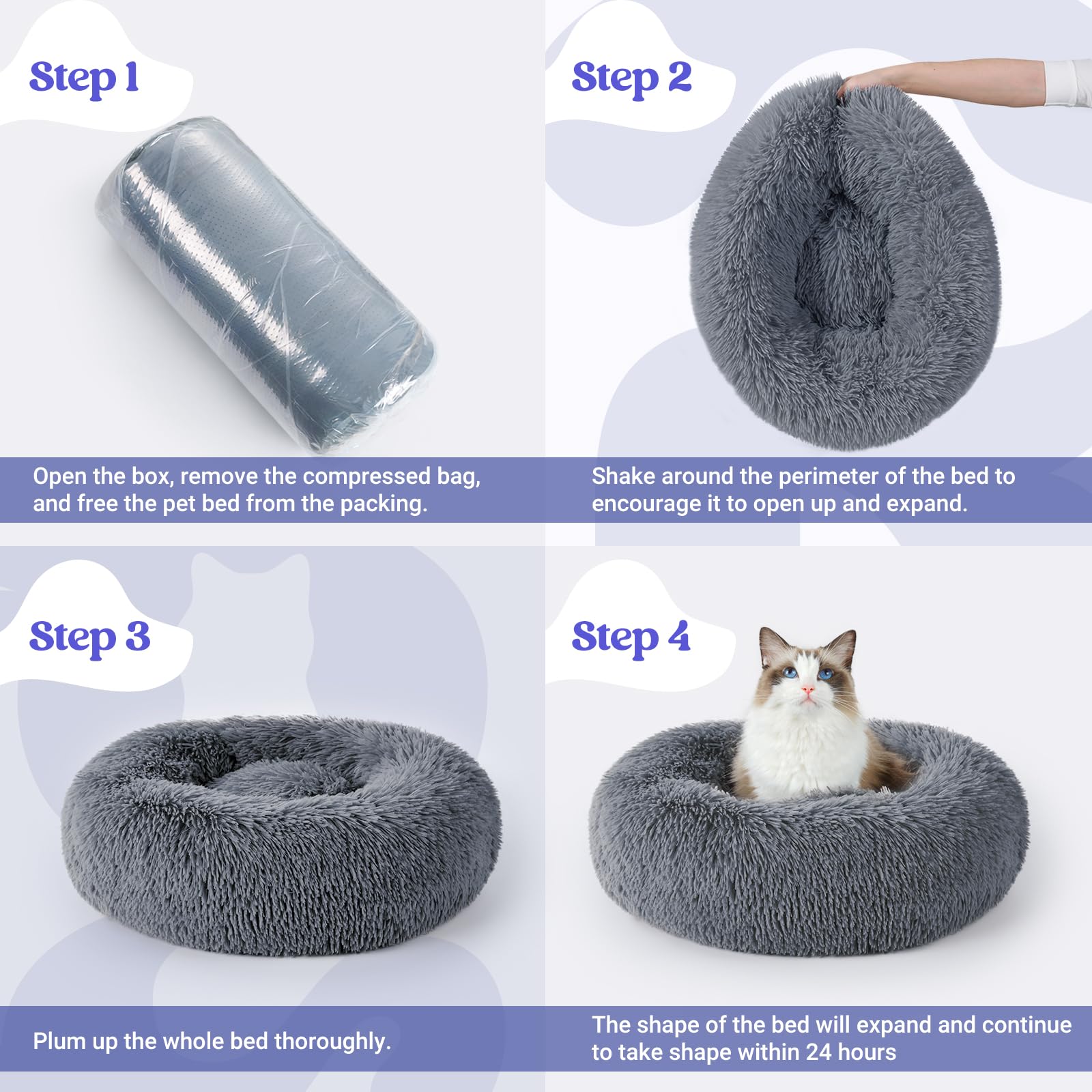 Rabbitgoo stylish round bed adds comfort to living spaces.