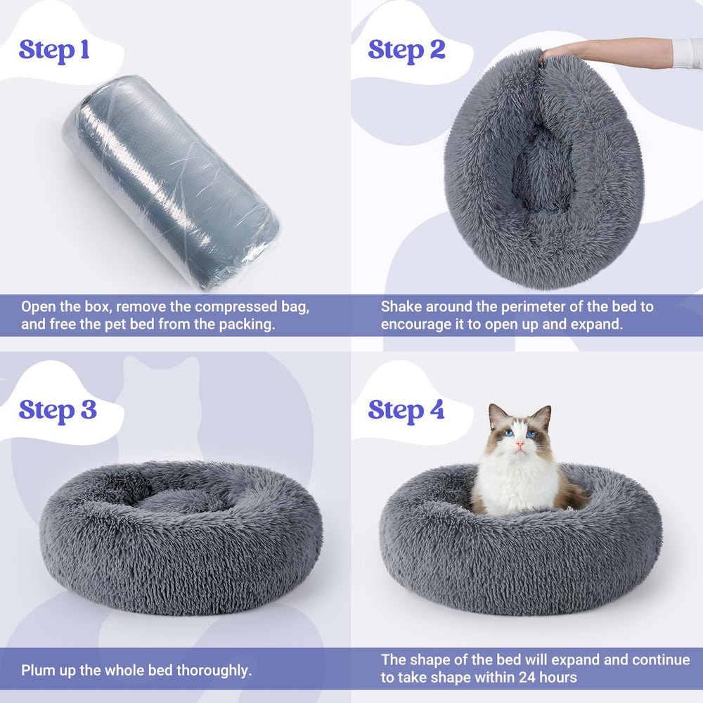 Rabbitgoo stylish round bed adds comfort to living spaces.