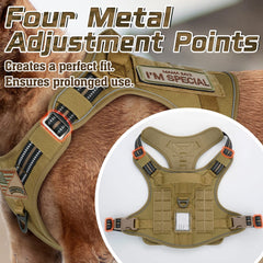 Rabbitgoo tactical harness adjustment points for precise fitting.