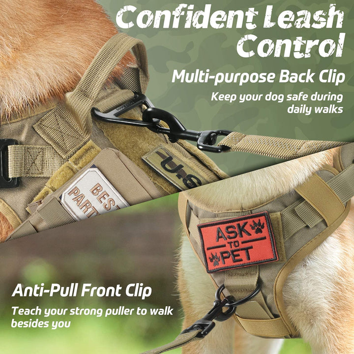 Rabbitgoo harness with back clip provides comfortable walks for large breeds.