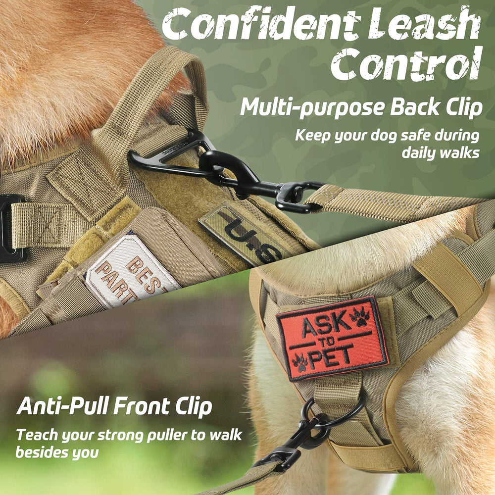 Rabbitgoo harness with back clip provides comfortable walks for large breeds.