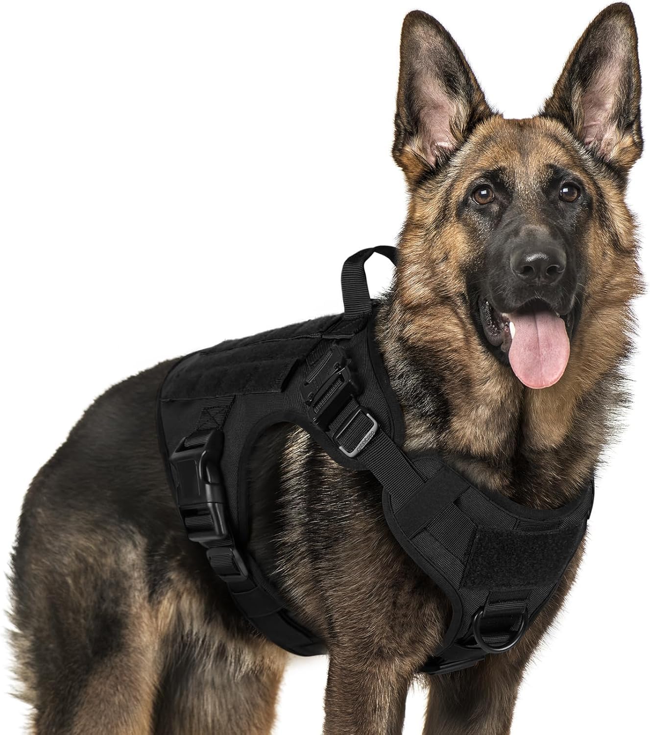 Rabbitgoo tactical dog harness with front clip for no-pull control