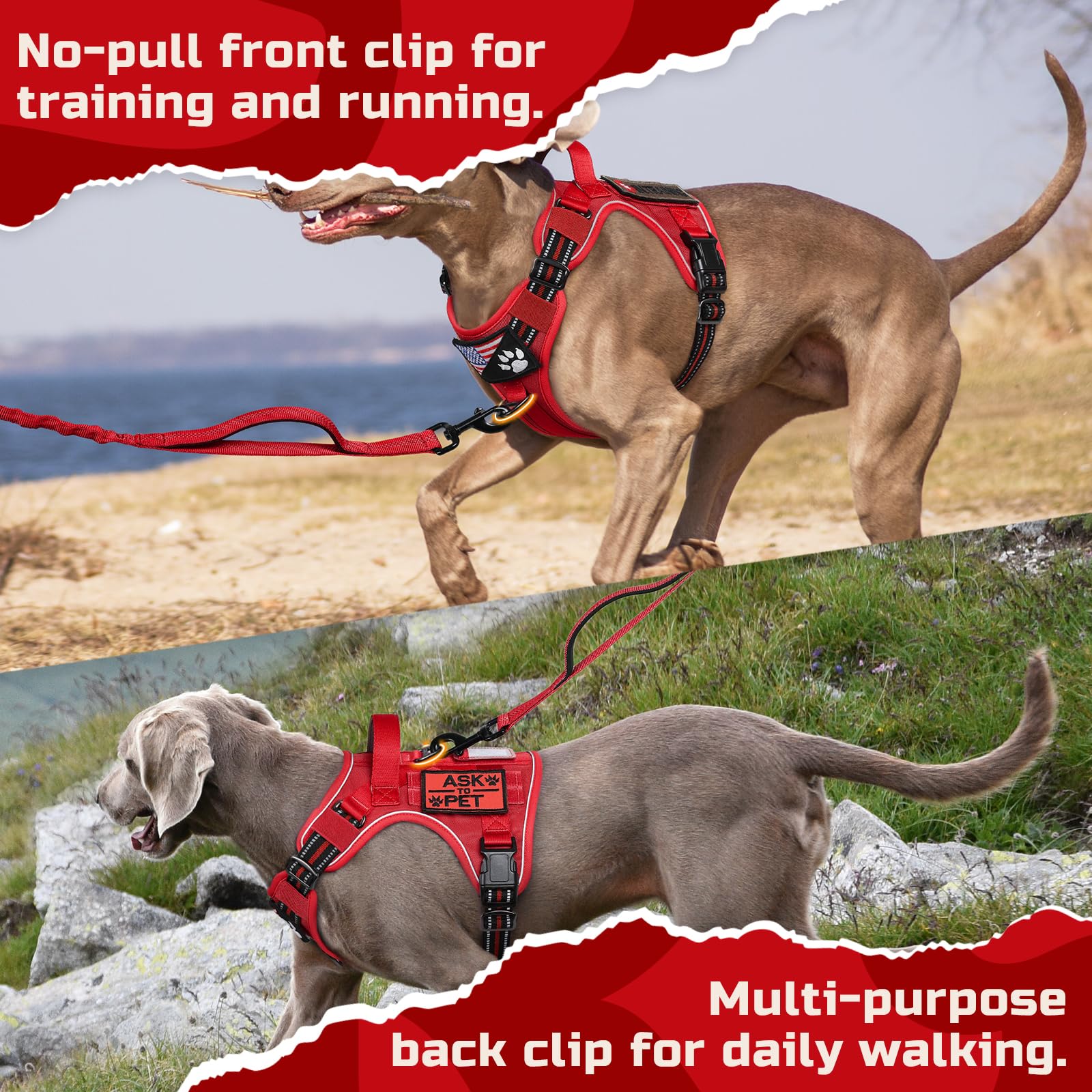 Reinforced padded handle provides extra control when boarding or exiting a vehicle.