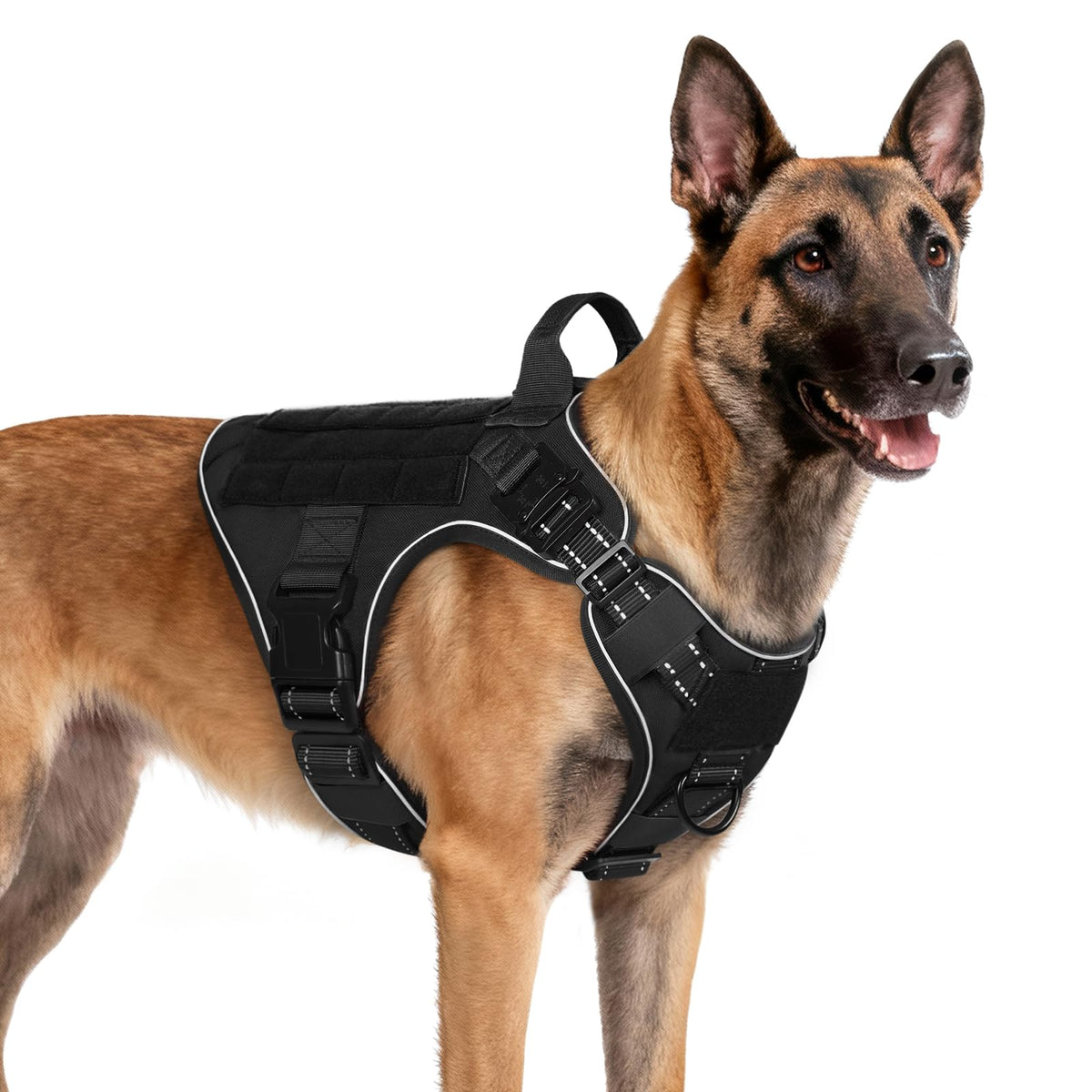 rabbitgoo tactical dog harness medium adjustable-fit for a snug, customizable fit