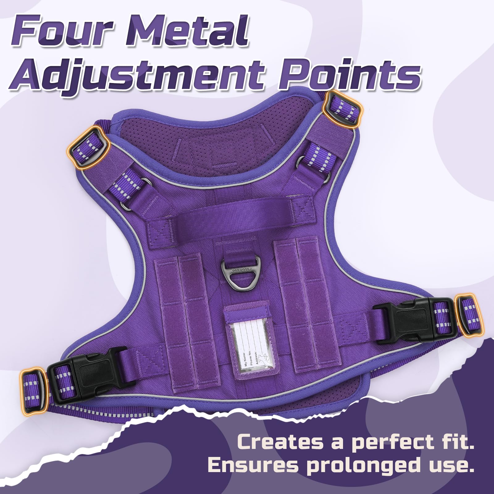Rabbitgoo padded mesh harness providing cool comfort on outdoor adventures.