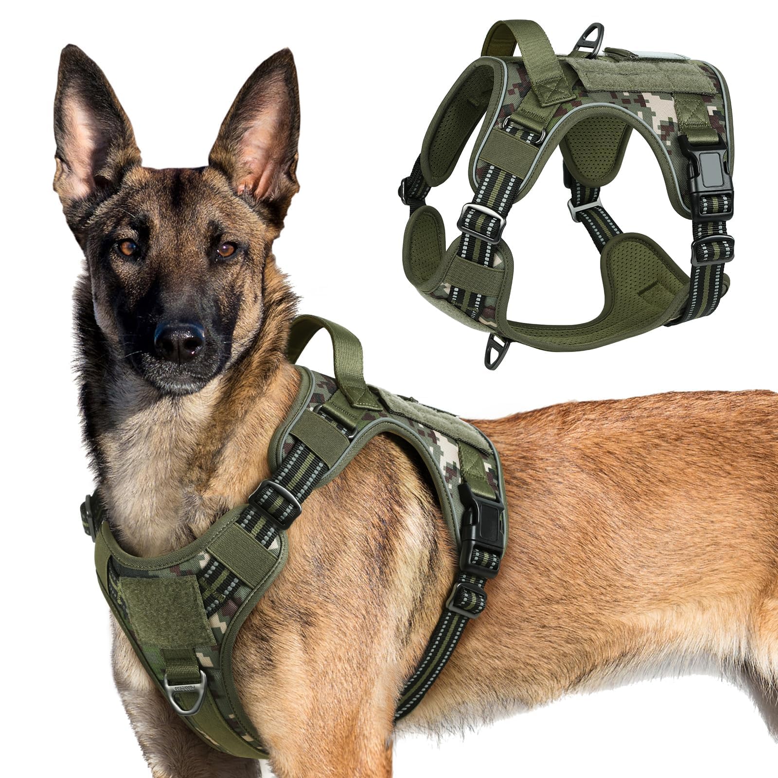 Rabbitgoo XL tactical dog harness with handle for secure control
