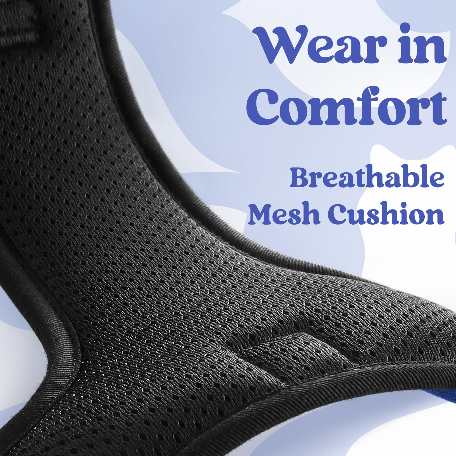 Rabbitgoo three quick-release buckles enable fast on-off without head-through fitting.