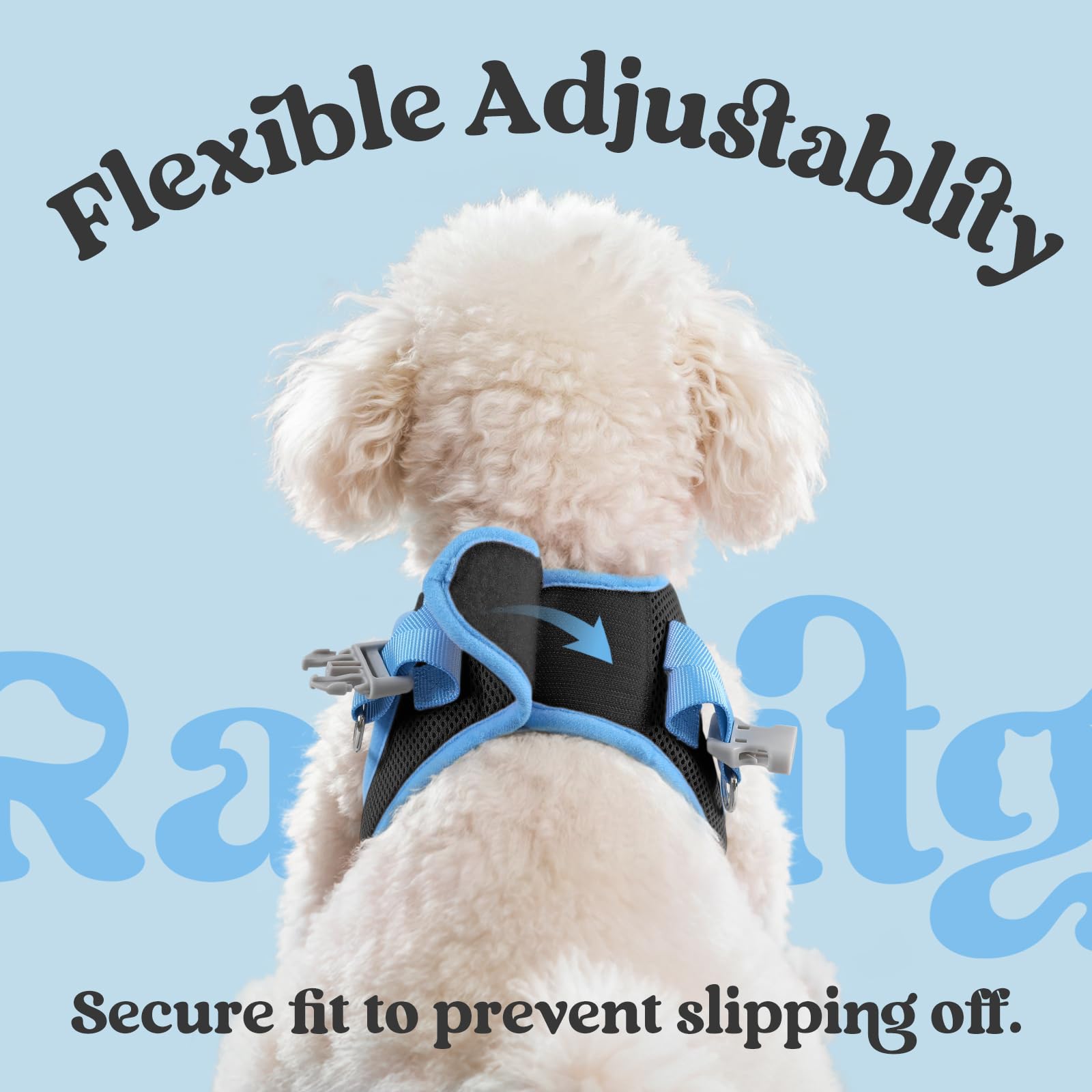 Rabbitgoo ultra-lightweight harness at 0.2 lb suitable for all-day wear
