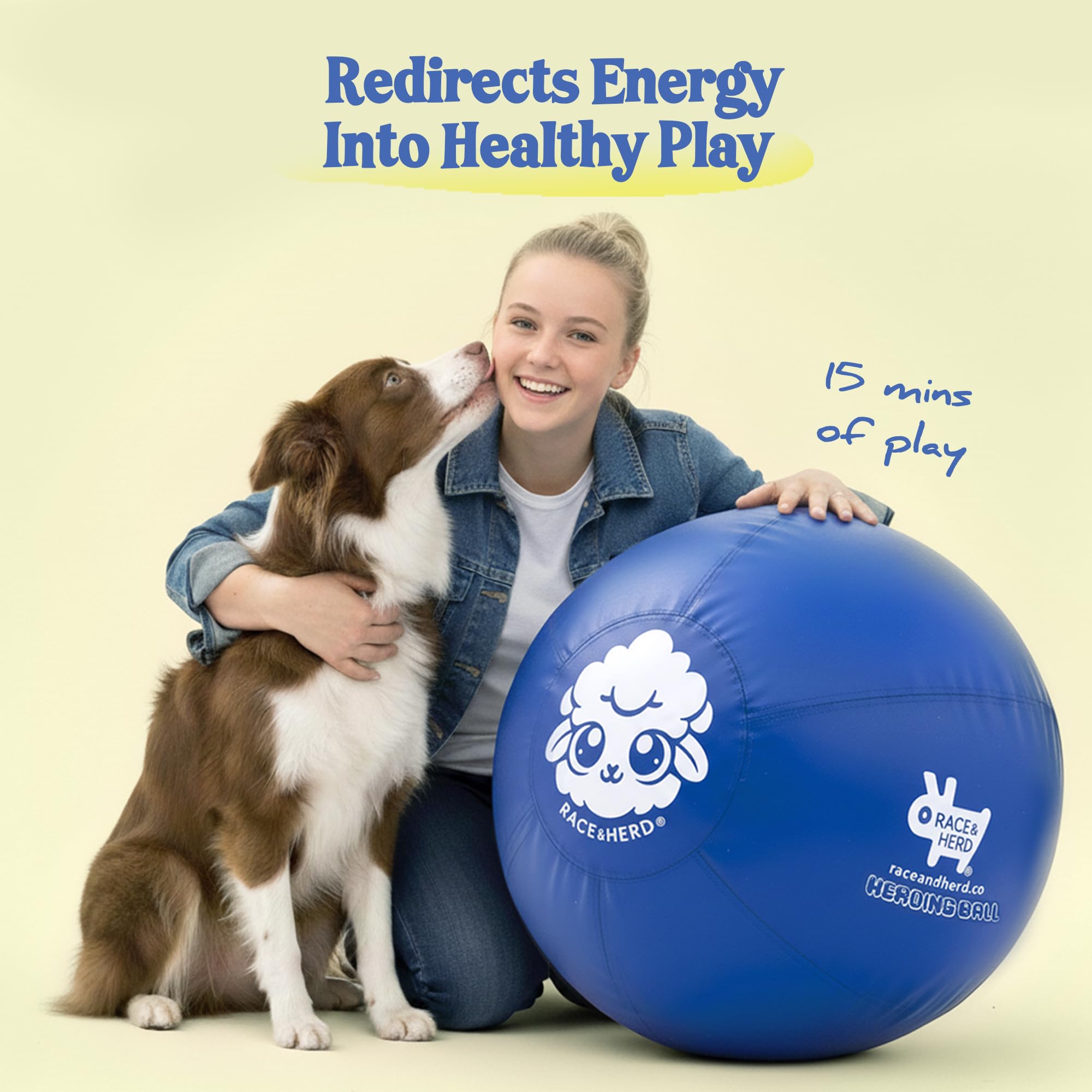 Race&Herd 25-inch XXL ball easy-clean after outdoor sessions