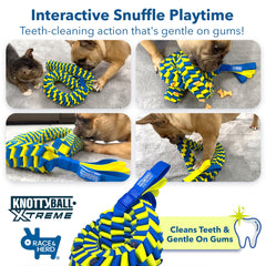 Race&Herd KnottyBall Xtreme promotes dental massage during foraging.