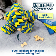 Race&Herd KnottyBall Xtreme used in training to boost focus and problem solving.