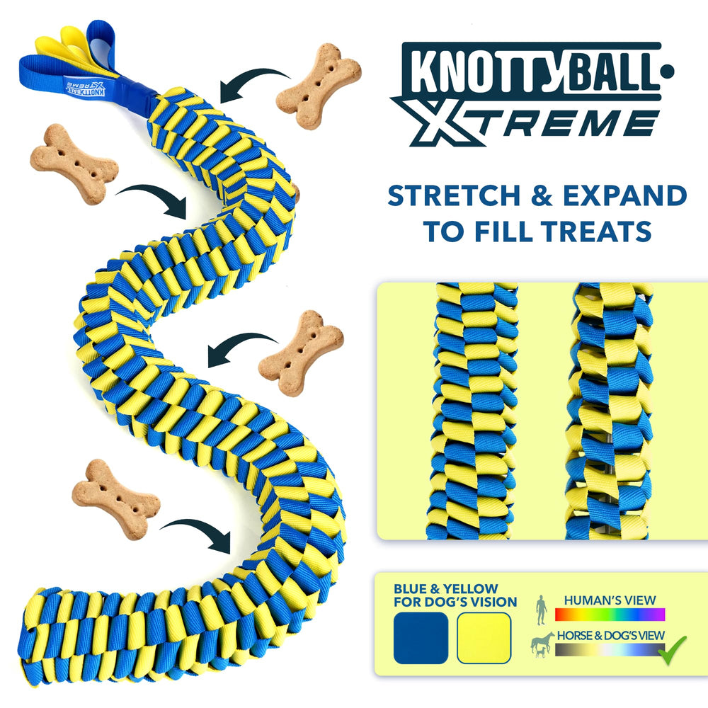 Race&Herd KnottyBall Xtreme with treat pockets enabling extended nose work and rewards.