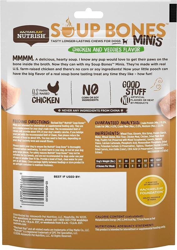 Rachael Ray Nutrish Soup Bones Minis small dog use