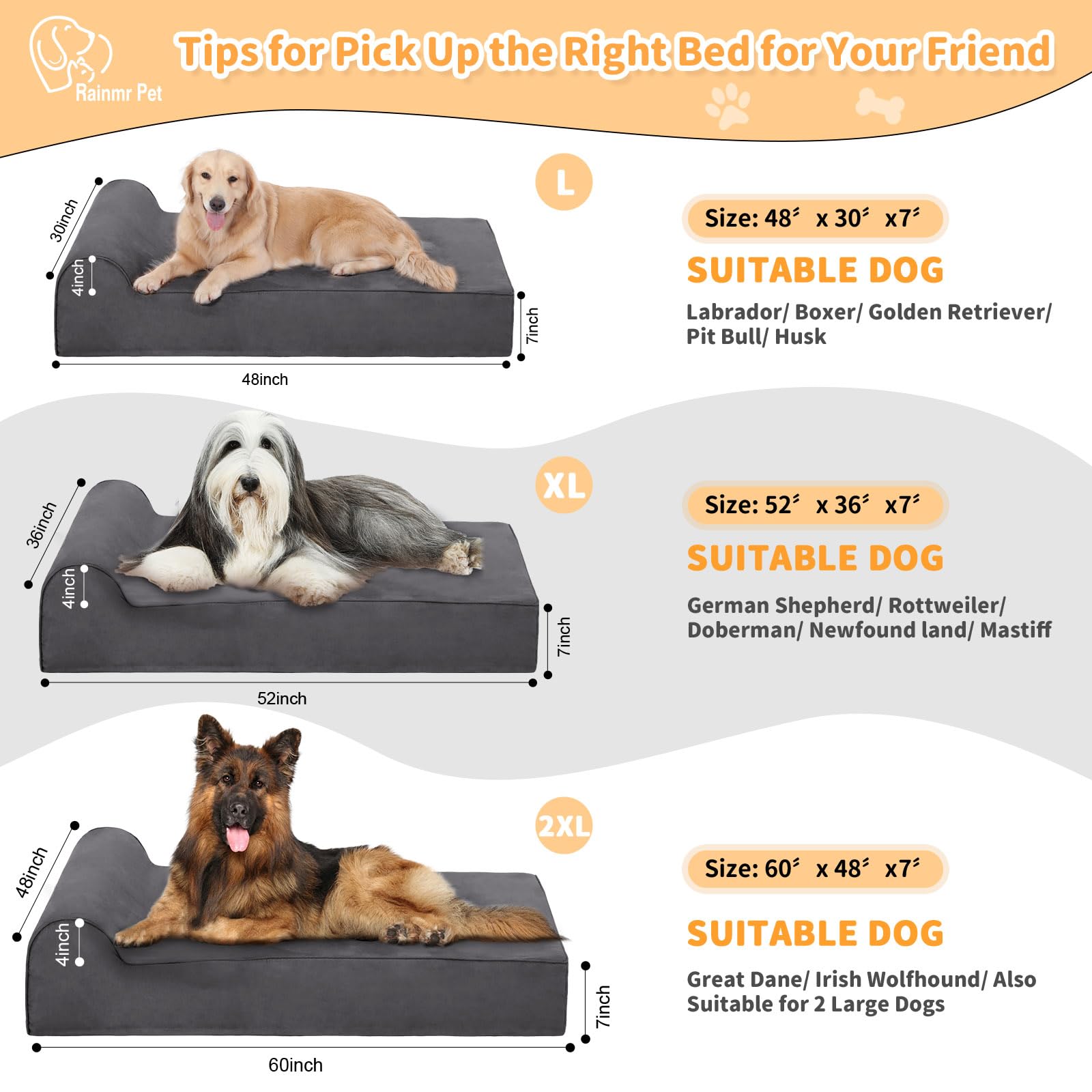 Rainmr non-slip bottom ensures the bed stays stable during use.