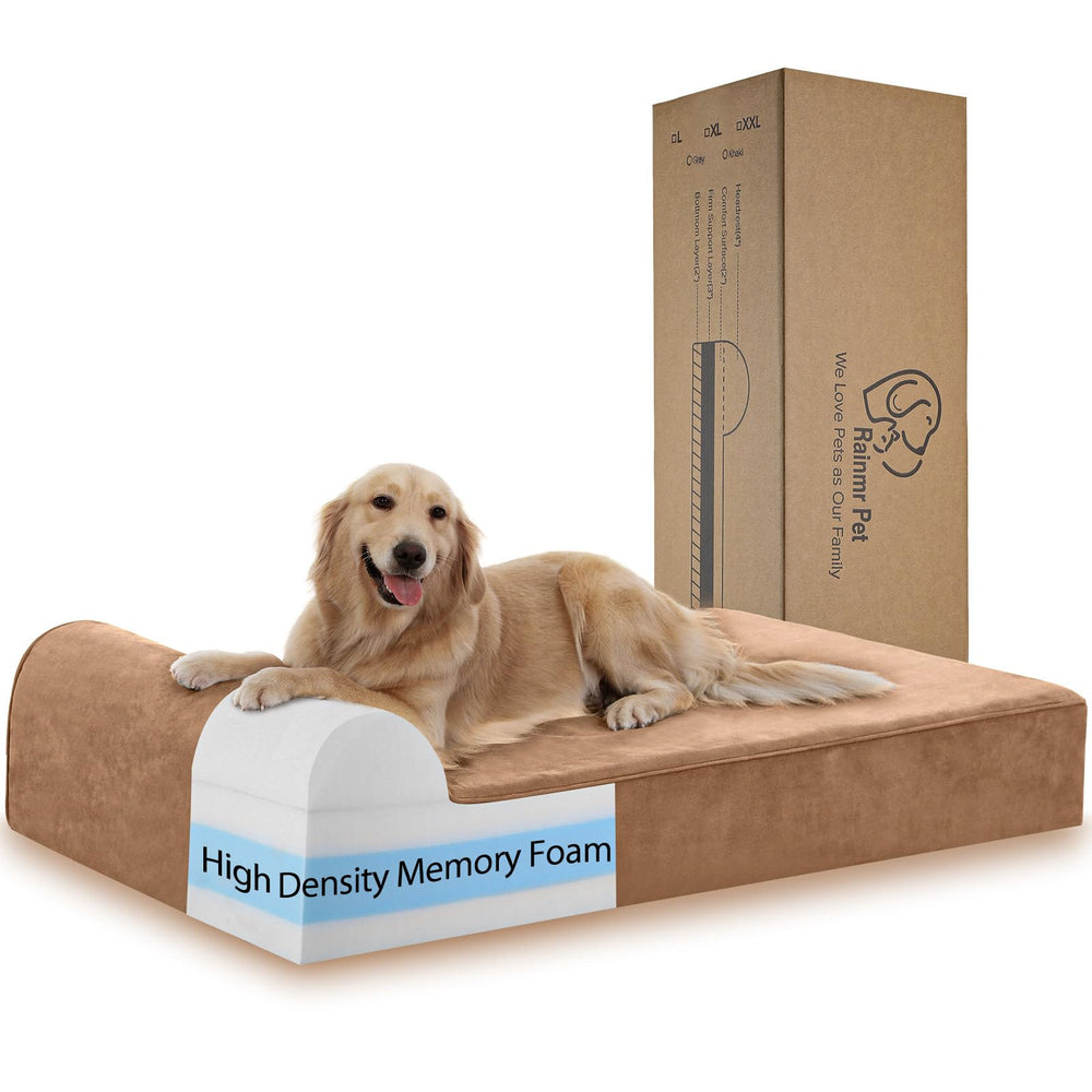 Rainmr orthopedic dog bed with foam-layer for large dogs.