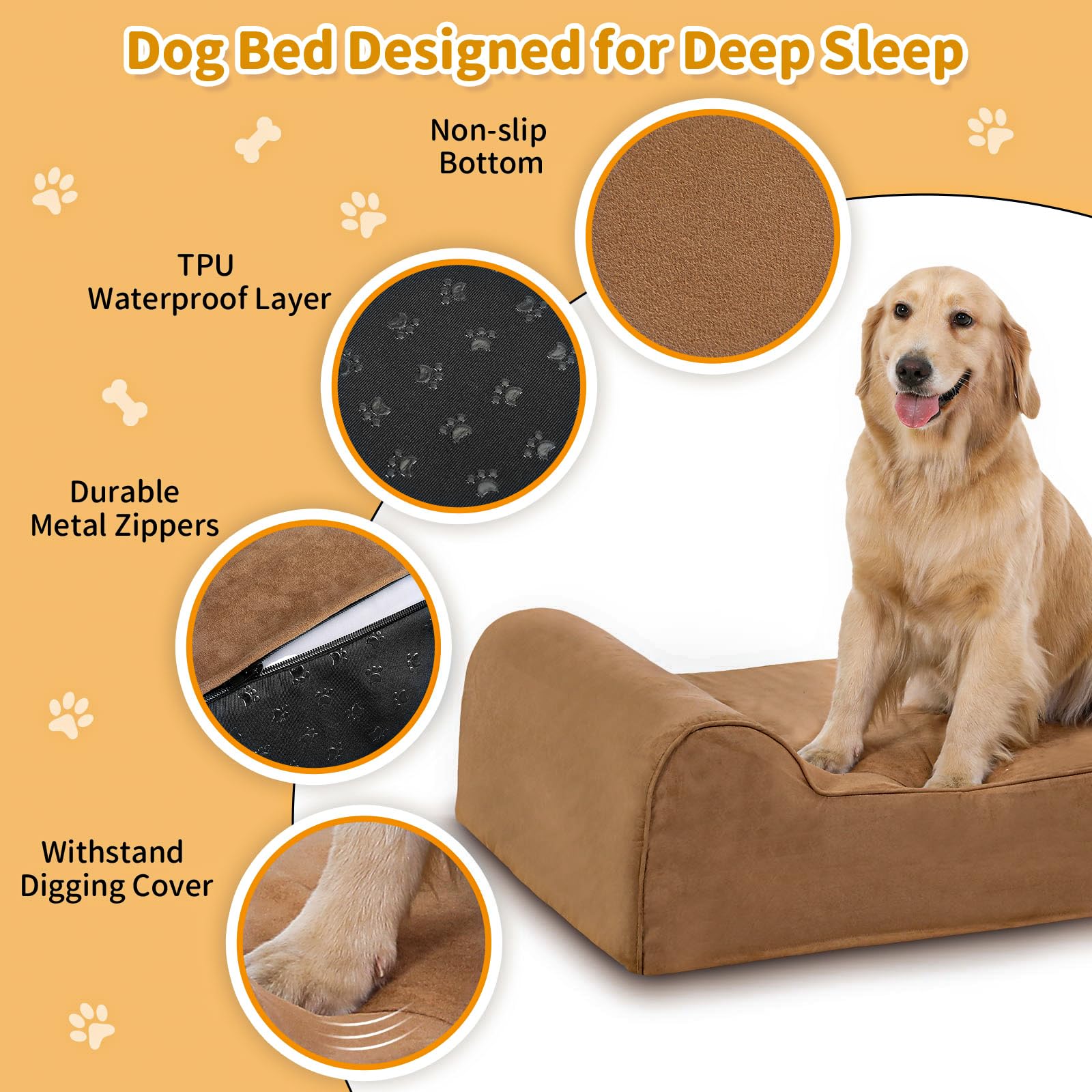 Rainmr bed features TPU waterproof liner for easy cleaning and spills.