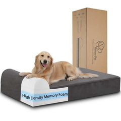 Rainmr XXL orthopedic dog bed front view shows generous space for large breeds.