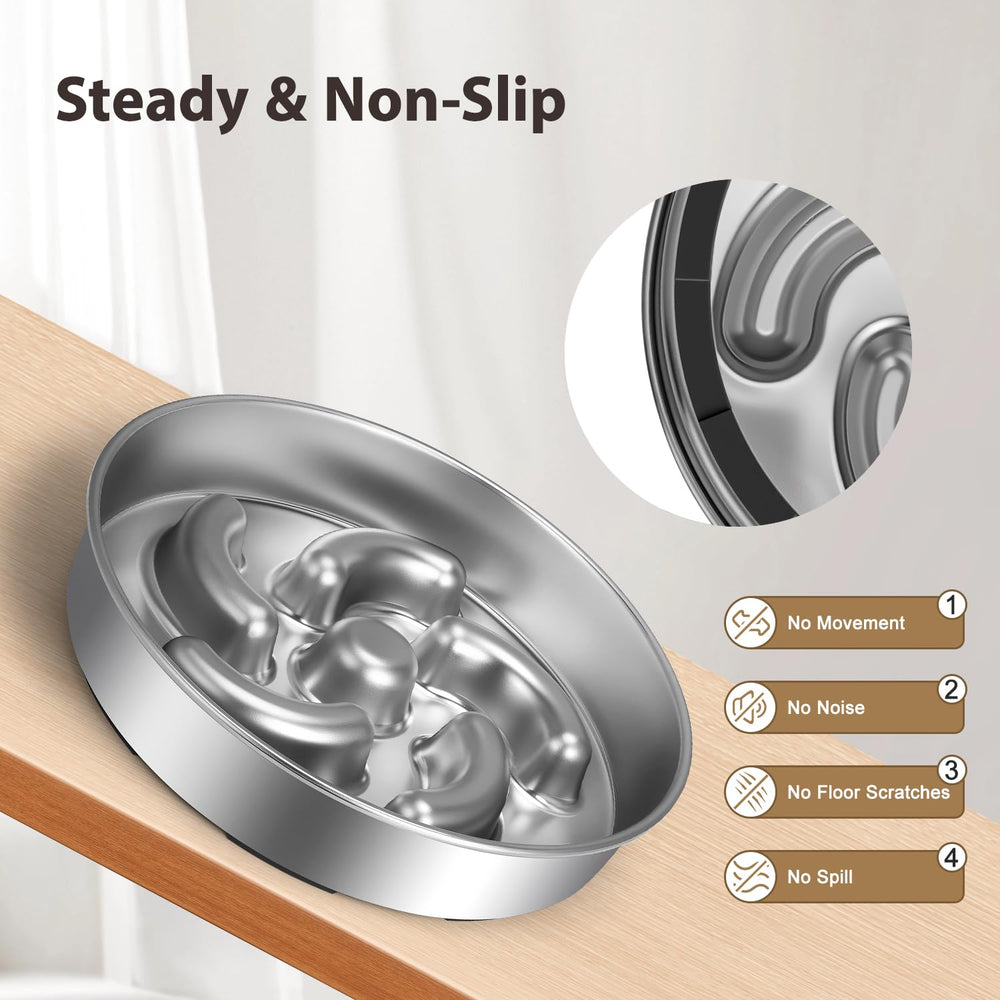 Ralory anti-slip base prevents spills and protects floors during meals.