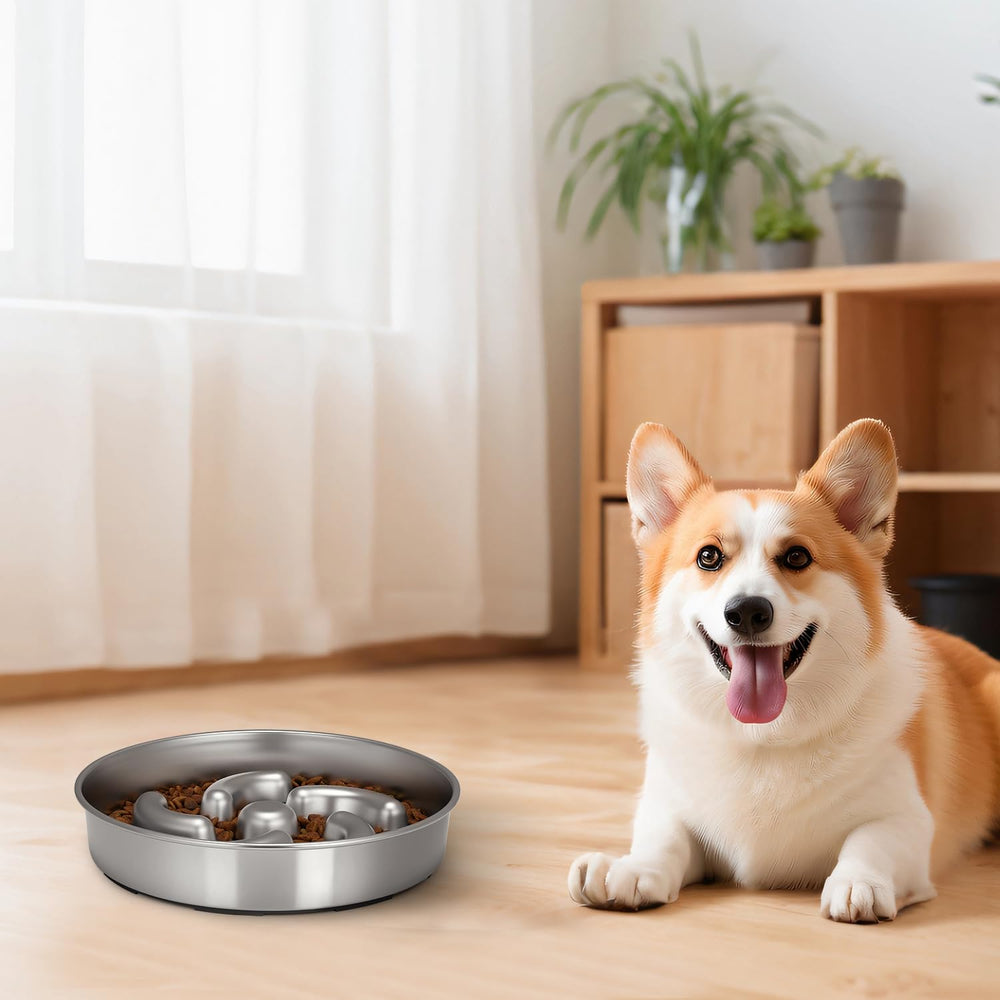Ralory rust-proof metal bowl maintains shine with daily use.