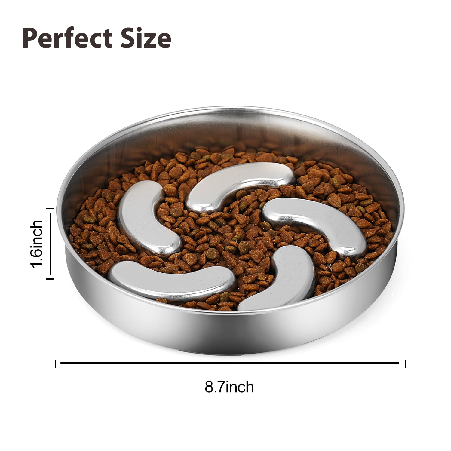 Ralory slow feeder bowl with 2-cup capacity for various dog sizes