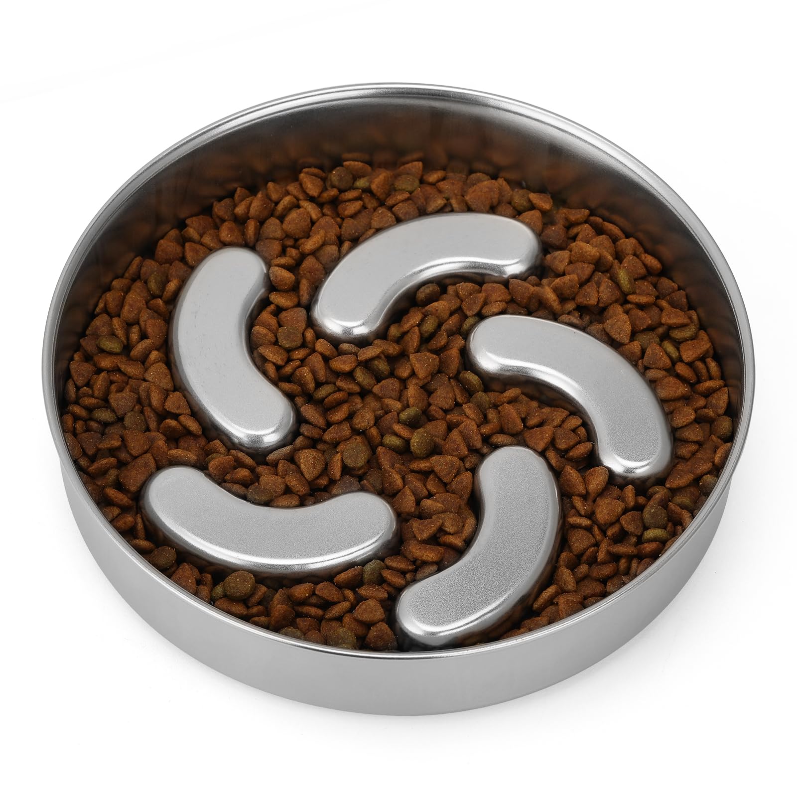 Ralory slow feeder bowl with stainless steel and 2 cup capacity for steady meals
