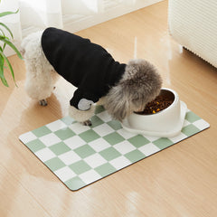 Ralxion sage green placemat catches spills and dries quickly after meals.