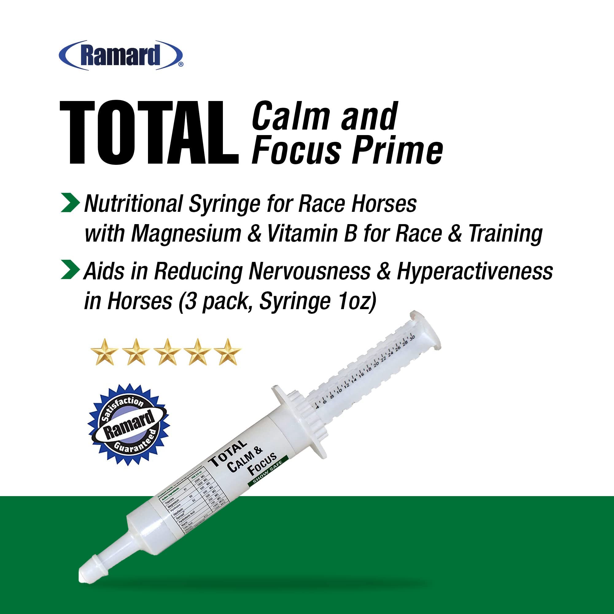 Ramard Total Calm and Focus syringe ready for event prep supporting focus and composure