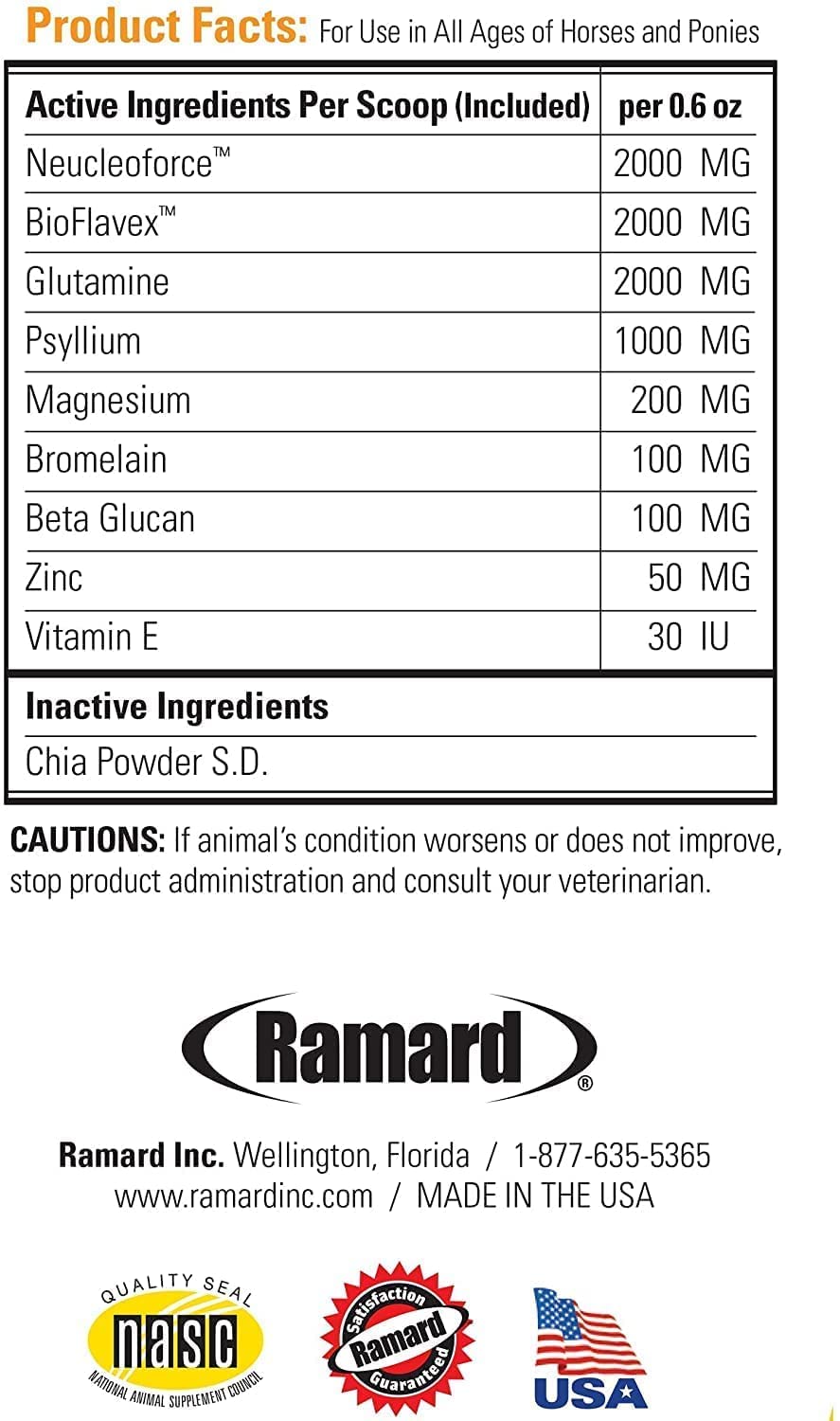 Ramard Total Calm in-horse training scene conveys improved focus during work