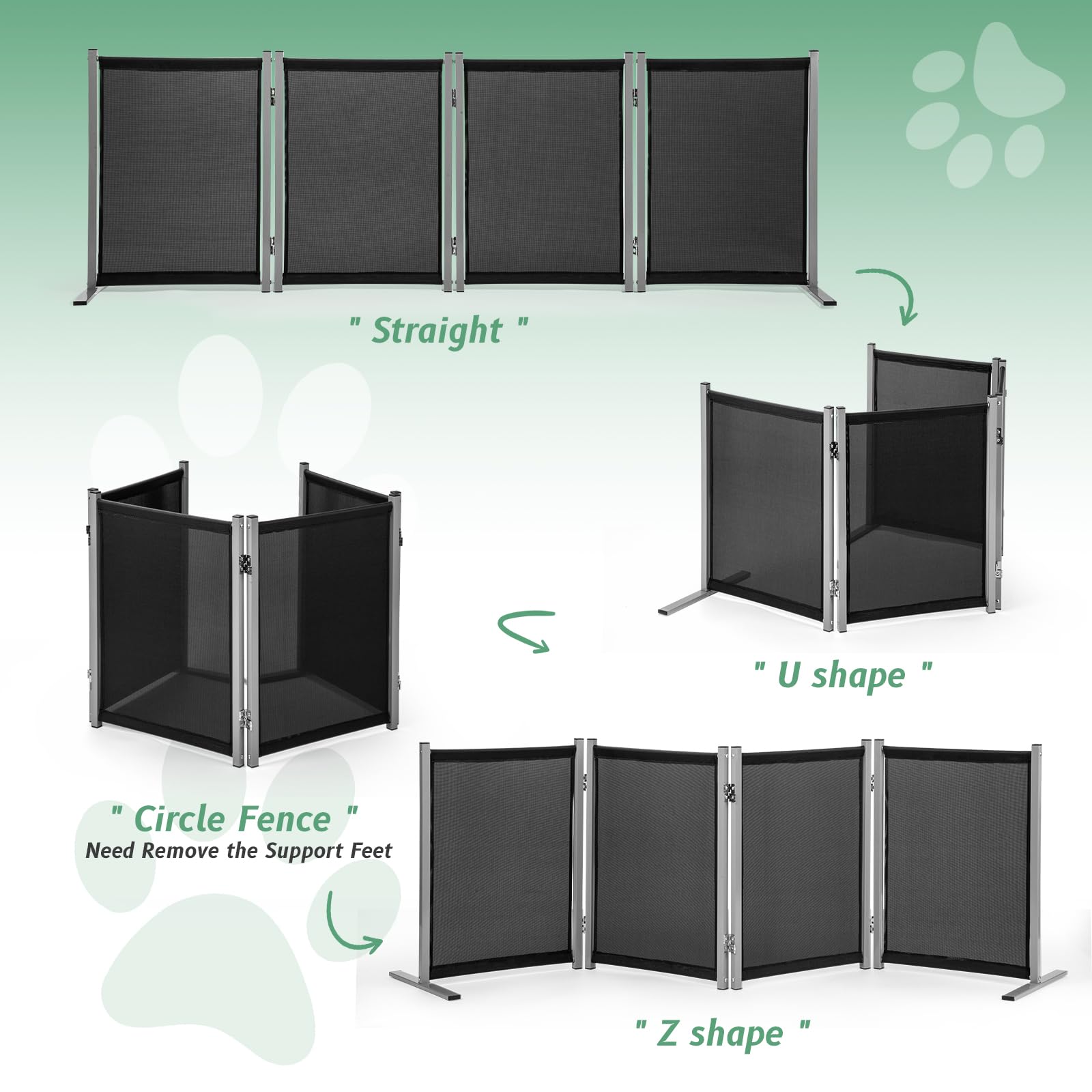 RANTILA foldable dog gate in a hallway shows compact storage capability